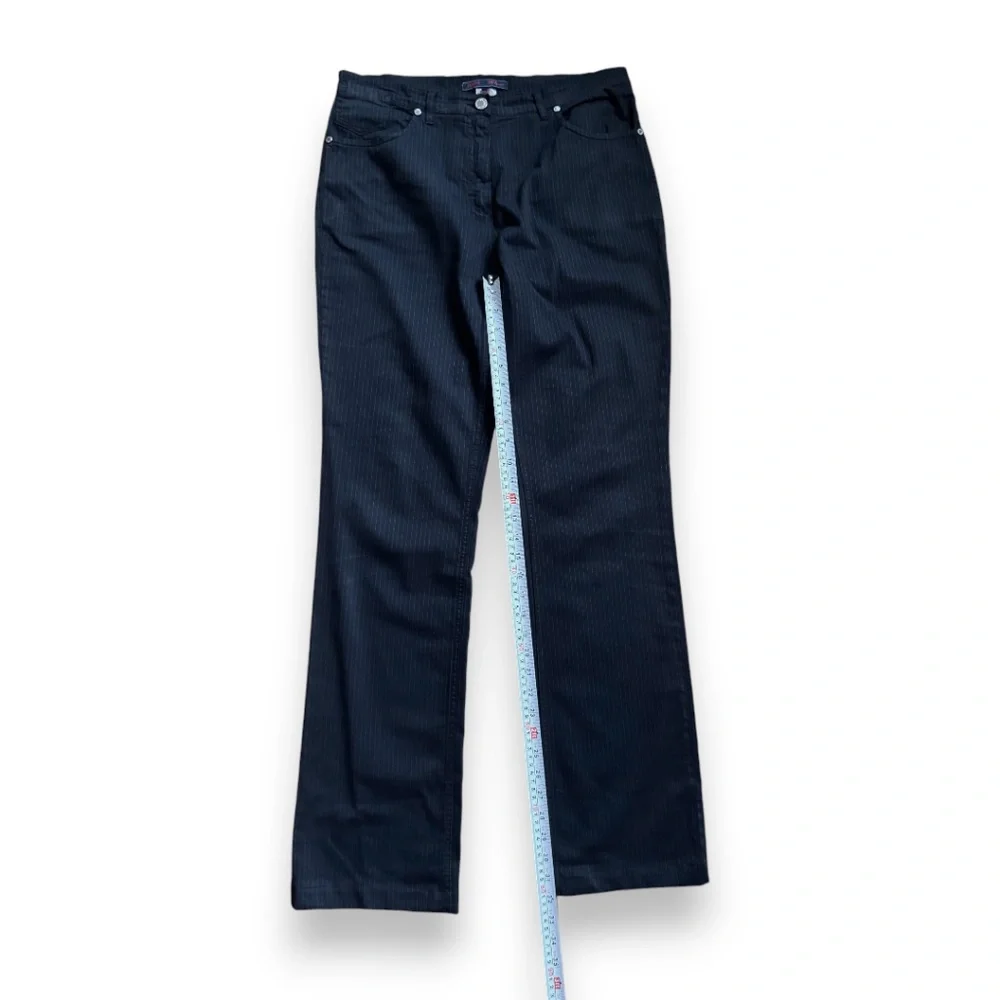 LES COPAINS Pinstripe tailored jeans black size 46 - Picture 8 of 8